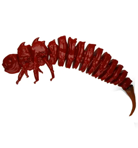 Larva BigFatBug 5cm opakowanie 5szt CZERWONY